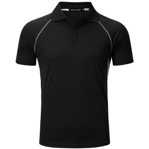 Womens V-Neck Golf Shirts Collared Tennis Shirts UPF 50+ Sun Protection Dry Fit Short Sleeve Polo Tops - 1 of 4