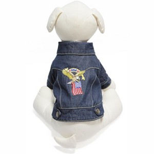 Gooby Denim Jacket for Pets, Large, Eagle - 1 of 1