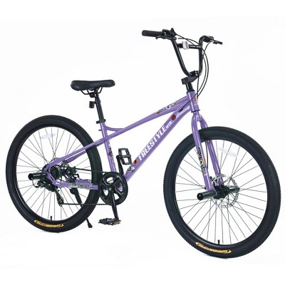YONWAY Freestyle Kids Bike Double Disc Brakes, 26 Inch Children's Road Bicycle, Steel Frame Bike for Boys, Girls and Beginner