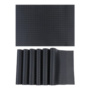 REGALWOVEN Leather Dining Heat Resistant Placemats 17 x 12 Inch 6 Pcs - 1 of 4