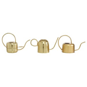 Set of 3 Glam Metal Planters Gold - Olivia & May: Indoor Iron Novelty Planters, No Drainage Hole, Tabletop Display - 1 of 4