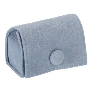 Unique Bargains Velvet Cloth Buckle Closure Portable Jewelry Holder for Rings Earrings - 1 of 4