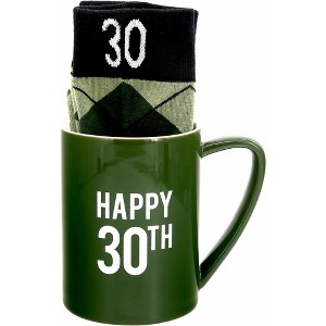 Pavilion Gift Company - Happy 30th - 18 oz Mug and Sock Set - Drinkware - 1 of 4
