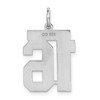 Black Bow Jewelry Sterling Silver, Jersey Collection, Medium Number 16 Pendant - 3 of 4