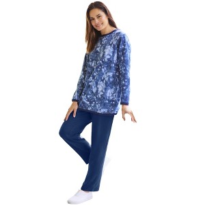 Woman Within Fleece Sweatshirt Set - 1 of 4