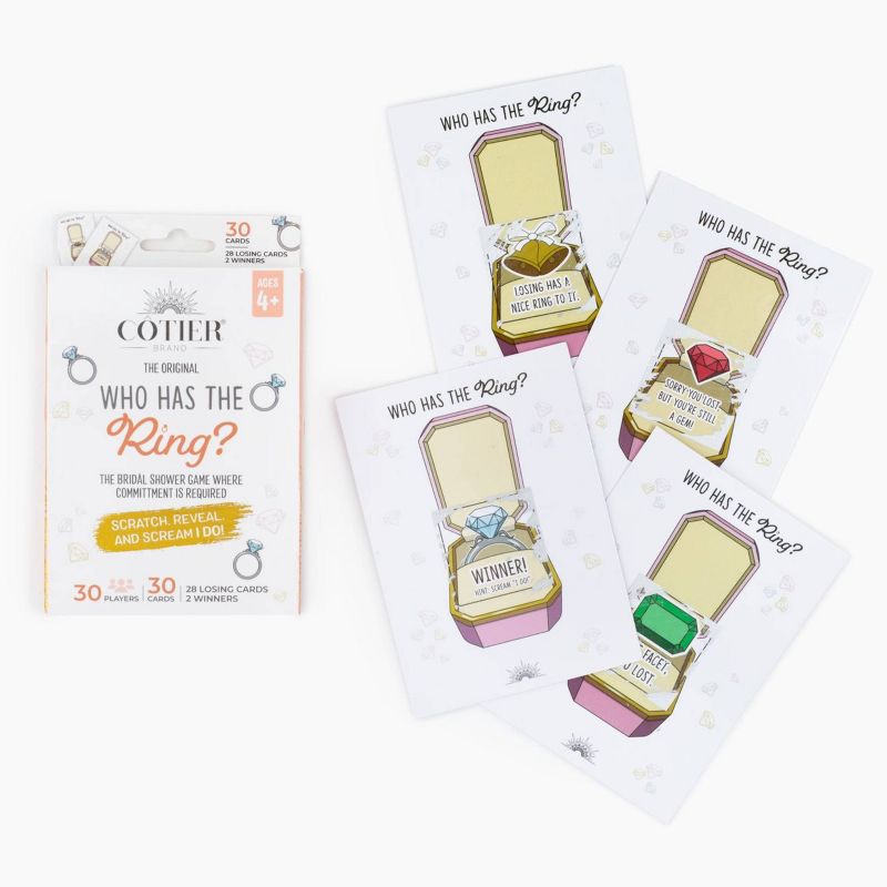 30ct &#39;Who Has The Ring?&#39; Bridal Shower Scratch Off Game, 1 of 13