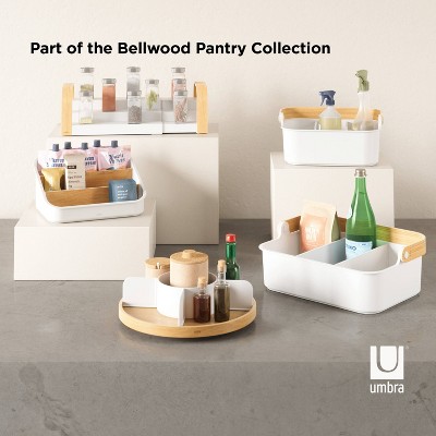 Umbra 4.88" Bellwood Bin Natural: Kitchen Storage Organizer, Multi-Compartments, ABS Material, 5-Year Warranty — фото 8