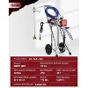 SILVEL 1200W Airless Paint Sprayer Silver Red 3300 PSI Electric Paint Sprayer with Extension Rod for Interior Exterior Furniture Fence Home - 3 of 4