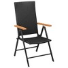vidaXL 3 Piece Patio Dining Set Black and Brown - 4 of 4