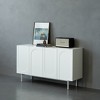 TIRAMISUBEST 4 Door Cabinet - Cream Color Mobile File Cabinet - 3 of 4