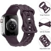 HTUTWOO Checkered Apple Watch Silicone Strap, Slim Sport Band 38/40/41/42/44/45/46/49mm for iWatch Series 11 10 9 8 7 6 5 4 3 2 1 SE Ultra - 3 of 4