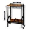 Sevobal Decorative Bookshelf, 2 Tier Record Player Stand with Storage Albums for Bedroom Living Room Office, Black, 17.1"*11"*25.6" - 4 of 4