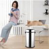 65L  Heavy Duty Outdoor Trash Can, Stainless Steel 430 Material, Round Lid, Non-Slip Base with PP Injection Molded, TPR Anti-Slip Pads - 3 of 4