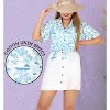 HAPPY BAY Hawaiian Shirts Womens Bohemian Blouse Short Sleeve Tropical Vacation Casual Summer Button Down Beach Party Shirts - 3 of 4