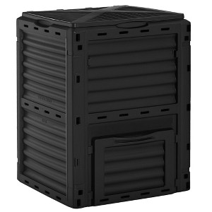 Garden Compost Bin 80 Gallon Outdoor Large Capacity Composter Fast Create Fertile Soil Aerating Box, Easy Assembly - 1 of 4