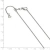 Black Bow Jewelry 1.25mm 14k White Gold Adjustable D/C Cable Chain Necklace, 22 Inch - 2 of 4
