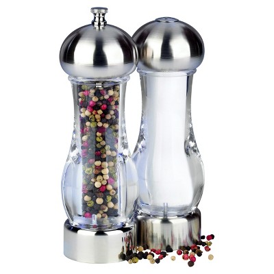 6 Oz Stainless Steel Salt and Pepper Grinder Set Pepper Mill and Salt Mill,  Glass Tall Body with Rack, Herb Grinder, Herb Mill, Spicy Grinder, Spicy  Mill - China Stainless Steel Pepper