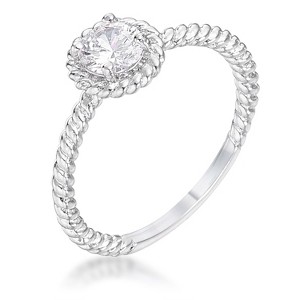 Slickblue Women's 0.45ct Cubic Zirconia Solitaire Ring Round 5mm