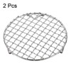 Unique Bargains Stainless Steel Round Cross Wire Barbecue Grill with Legs - 3 of 4