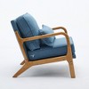 SEYNAR Mid Century Boucle Uplostered Soild Wood Accent Armchair with Pillow - 4 of 4