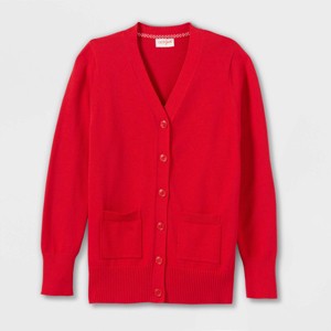 Girls' Long Uniform Cardigan - Cat & Jack™ - 1 of 3