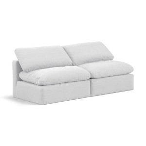 Meridian Furniture,Indulge Linen Textured Fabric Modular Sofa - 1 of 4