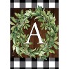 Wreath Monogram A Double-Sided House Flag Everyday 28" x 40" Briarwood Lane - 3 of 4