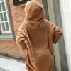 Women's Oversized Casual Open-Front Fuzzy Cardigan Street Jacket - 2 of 2