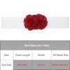 INSPIRE CHIC Women's Large Chiffon Rose Double-Flower Elastic Stretch Wide Corset Waist Belt 1 Pc - 4 of 4