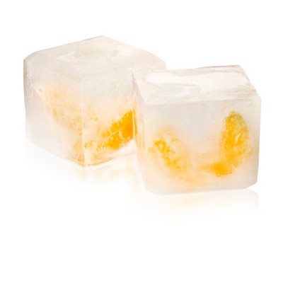 Red Silicone Extra Large Ice Cube Tray for 2-Inch Cubes