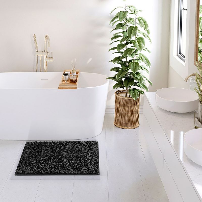 Hearth & Harbor Bathroom Rugs, Machine Washable Chenille Bath Mat for Bathroom, 3 of 9