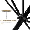 PAGED Rectangle Patio Umbrella Modern Market Umbrella with Push Button Tilt, Crank and 6 Ribs for Garden, Base Not Included - 4 of 4