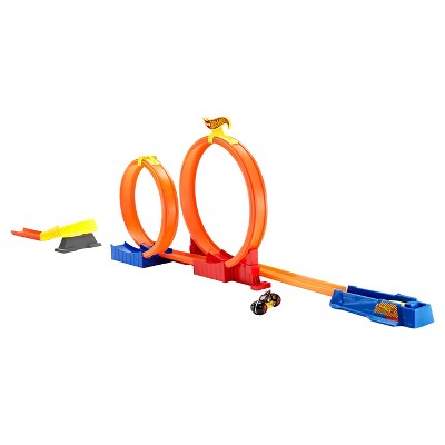 hot wheels double loop track set