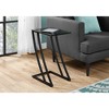 Monarch Specialties ACCENT TABLE - BLACK METAL WITH TEMPERED GLASS - 2 of 3