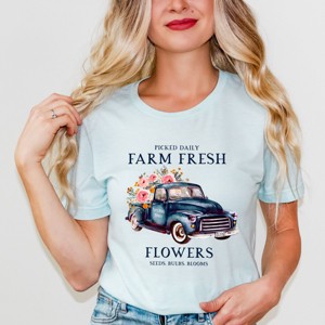 Simply Sage Market Farm Fresh Flowers Truck Short Sleeve Tee - 1 of 4