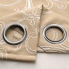 RT Designer Collection Kimber Embroidered Blackout Luxurious Decorative Grommet Curtain Panel Taupe - 4 of 4