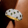 Ross-Simons 1.05 ct. t.w. White and Black Diamond Ring With Emeralds in 18kt Gold Over Sterling - 4 of 4