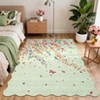 Nasitip Traditional Falling Flowers Area Rug for Living Room Bedroom， Washable Low-Pile Rug with Non-Slip Backing - 3 of 4