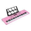 iMountek"61-Key Digital Music Keyboard for Kids with Light-Up Keys, Stand, Microphone & Learning Features"Black&Pink - 3 of 4