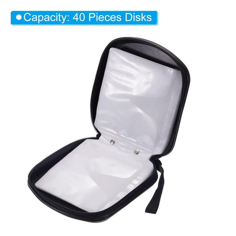 Unique Bargains 40 Capacity Plastic Waterproof Portable Tote Disk Organizer CD Case Holders 1 Pack, 3 of 5