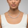 Guili White Gold Plated 20" Tennis Chain Necklace with Clear Cubic Zirconia, an elegant addition for a refined and glamorous look, Size 16 or 20 - 4 of 4