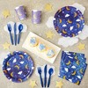 Blue Panda Twinkle Twinkle Little Star Baby Shower Decorations with Paper Plates, Napkins, Cups and Cutlery, Serves 24 - 2 of 4