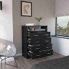 NicBex Modern Dressers with Metal Pulls,Minimalist Style,Wood Dresser for Bedroom,Study,Office,Living Room,Entryway,White/Black/Gray - 2 of 4