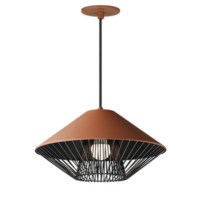 ET2 Lighting Phoenix 1 - Light Pendant in  Brick/Black