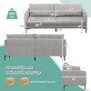 Costway Modern 76'' Loveseat Sofa Couch for Living Room Apartment Dorm with Metal Legs Gray - 3 of 4