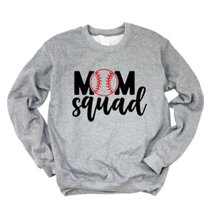 Simply Sage Market Women's Graphic Sweatshirt Mom Squad Baseball - 1 of 4