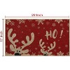 Christmas Elk Deer Indoor Floor Mat, Holiday Decorative Throw Mat, Washable Non-Slip Welcome Doormat for Bedroom Living Room Kitchen, 17x29in - 2 of 4