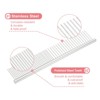 Unique Bargains Stainless Steel Rounded Ends Gentle Care Pet Comb 3 Pcs - 3 of 4