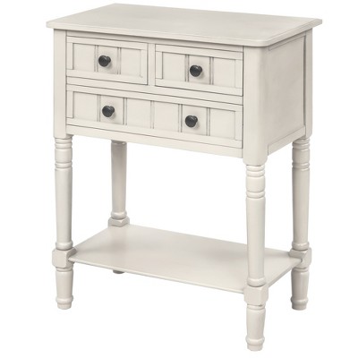 Narrow Console Table With 3 Storage Drawers And Bottom Shelf Slim Sofa Table, Wood Rustic Side Table For Living Room Entryway Household Dining Room