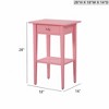 VYNXARIA Charming Pink Contemporary Nightstand£¬Elegant Storage Solution - 2 of 4